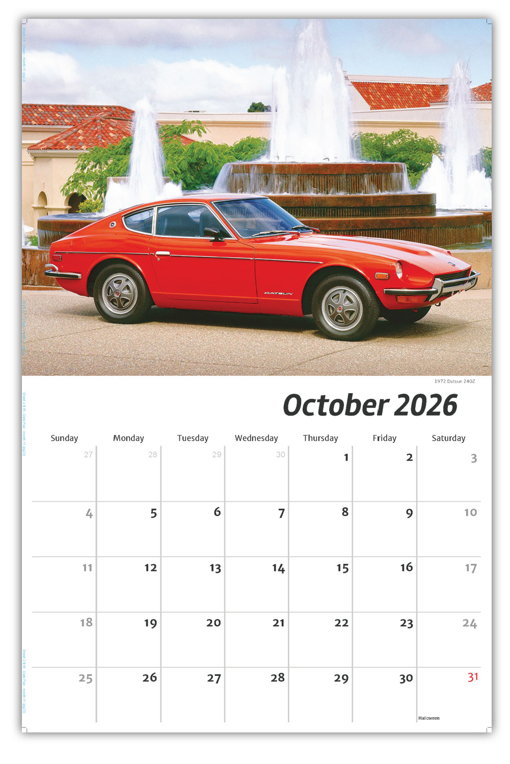 2026 Classic Cars wall calendar