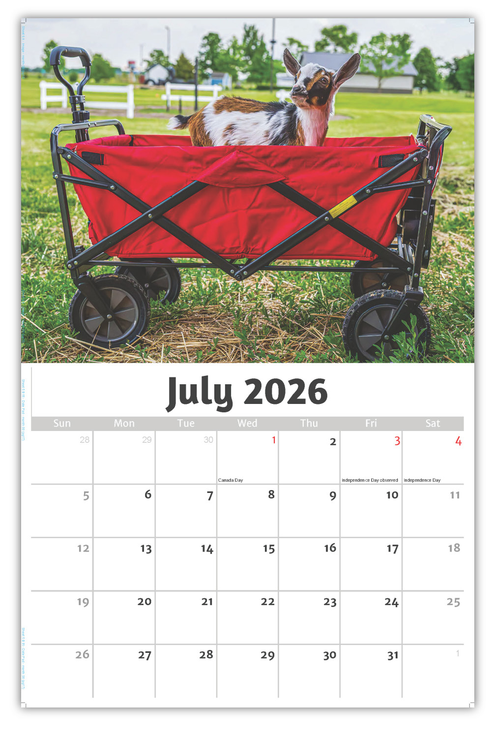 2026 Country Spirit wall Calendar
