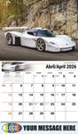2026 Exotic Cars Bilingual Business Promotional Calendar