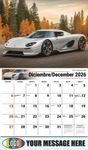 2026 Exotic Cars Bilingual Business Promotional Calendar