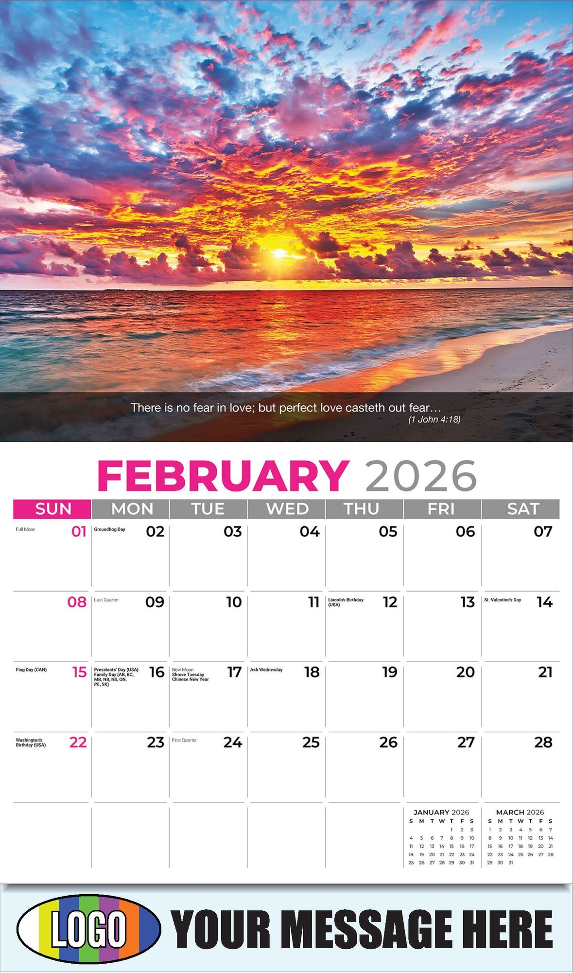 2026 Faith Passages Business Promotional Calendar