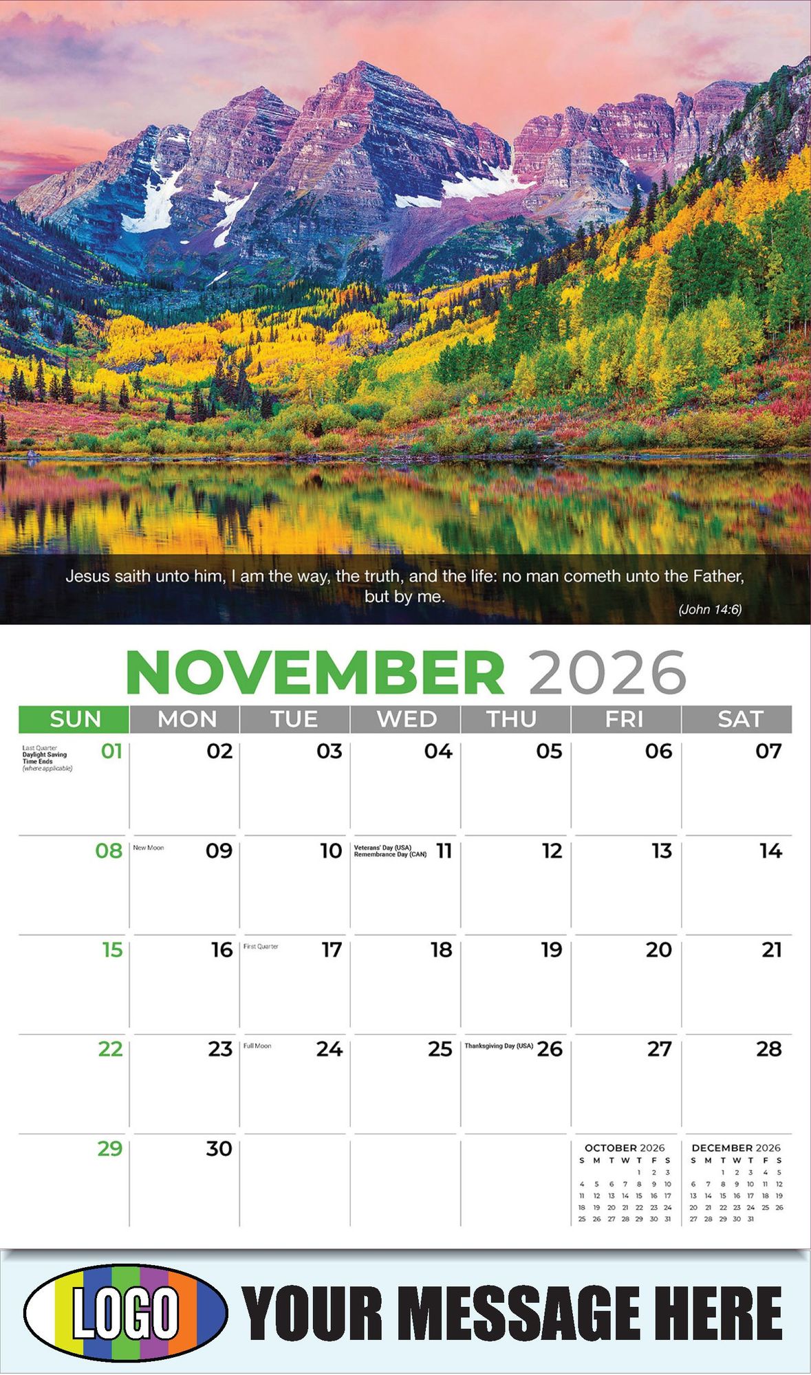 2026 Faith Passages Business Promotional Calendar