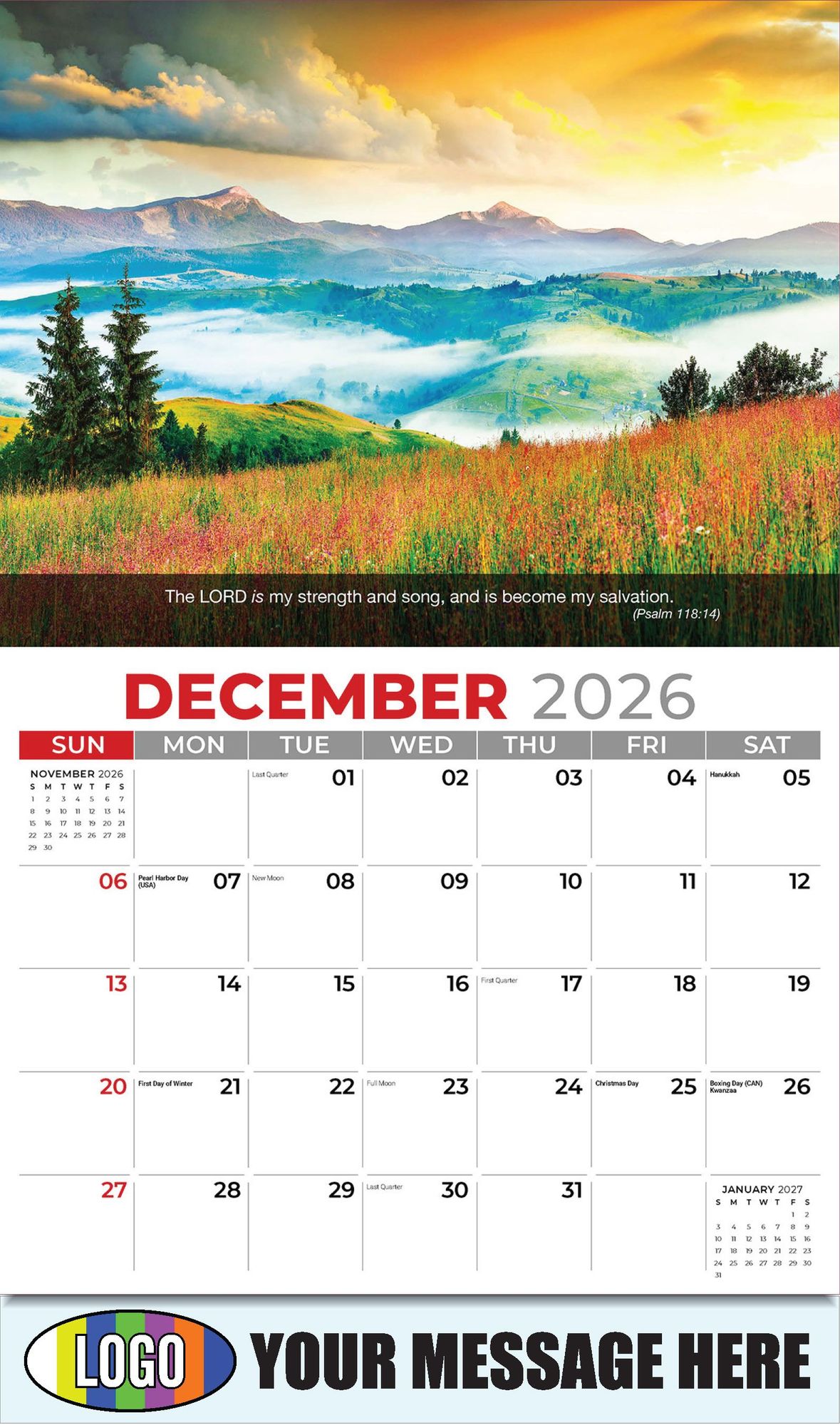 2026 Faith Passages Business Promotional Calendar