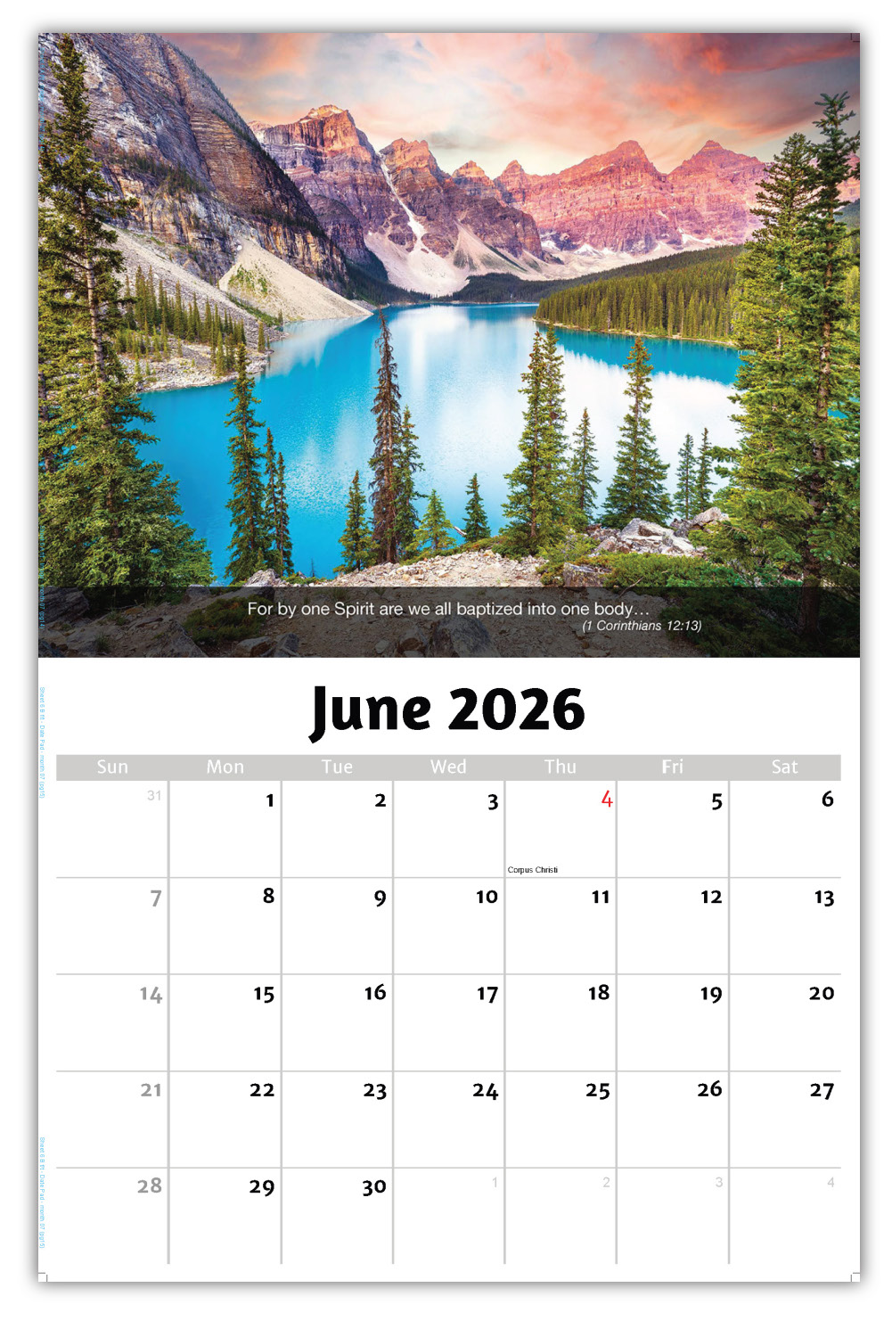2026 Faith Passages wall calendar