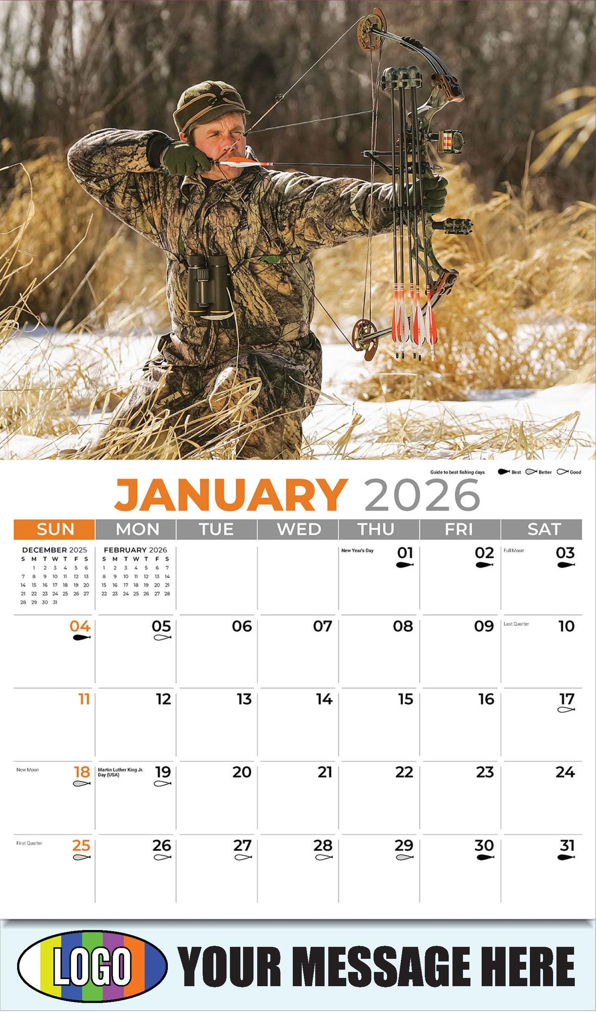2026 Fishing and Hunting Business Promotional Calendar