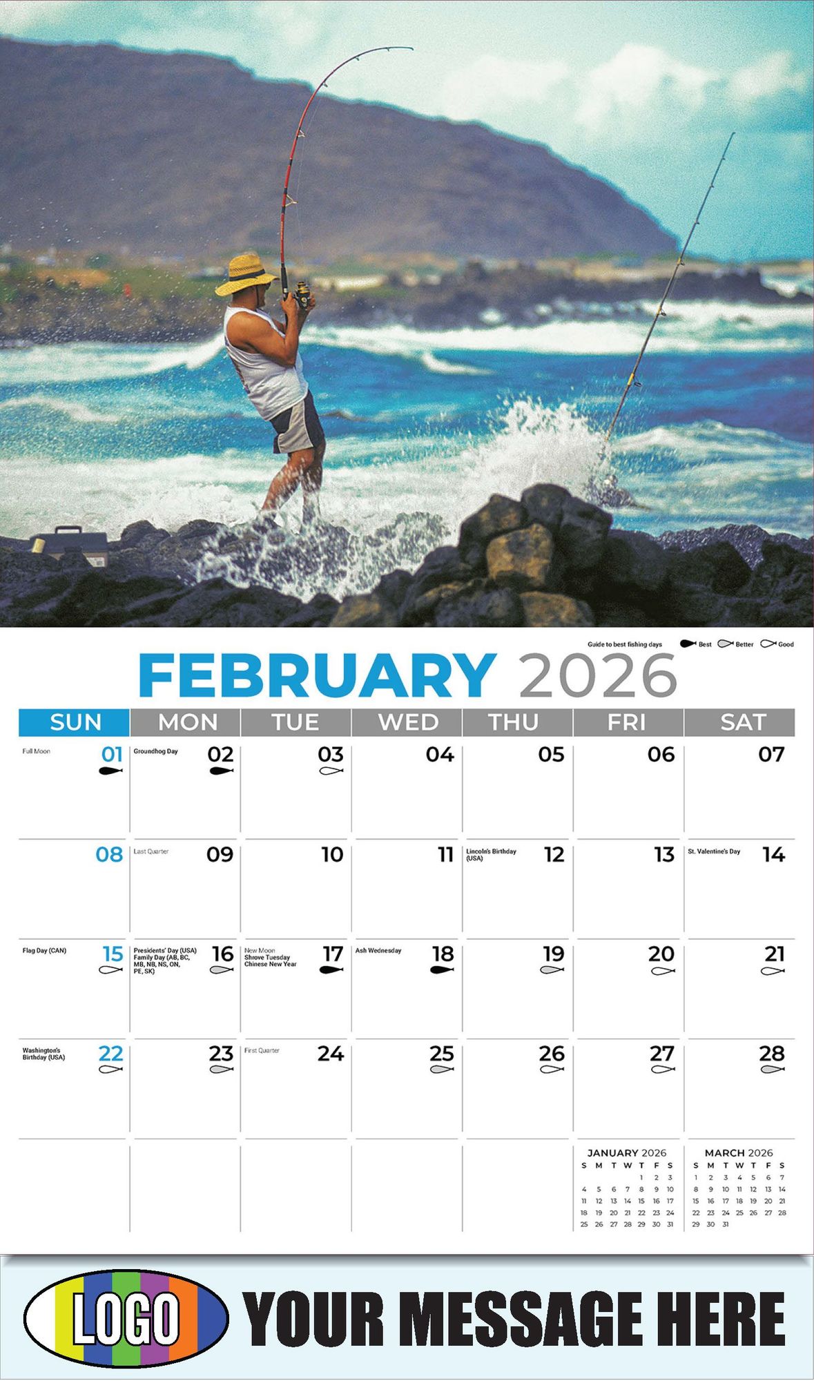 2026 Fishing and Hunting Business Promotional Calendar