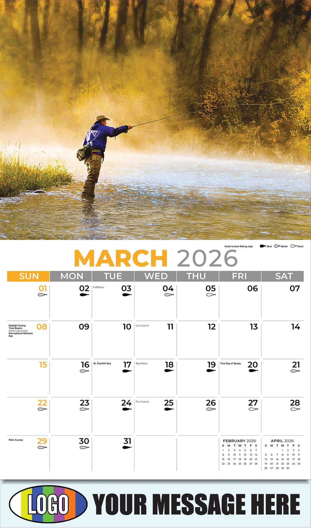 2026 Fishing and Hunting Business Promotional Calendar