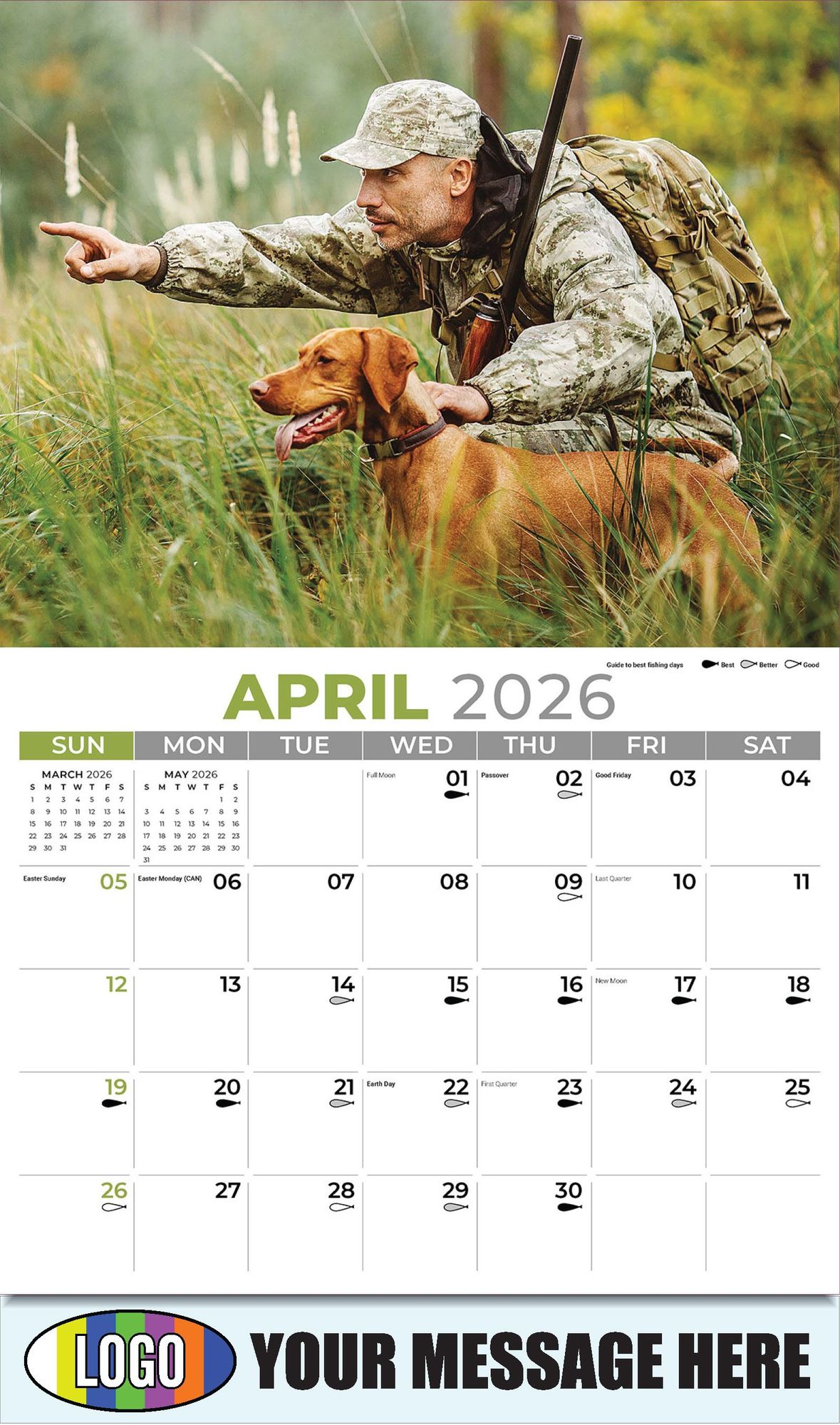 2026 Fishing and Hunting Business Promotional Calendar