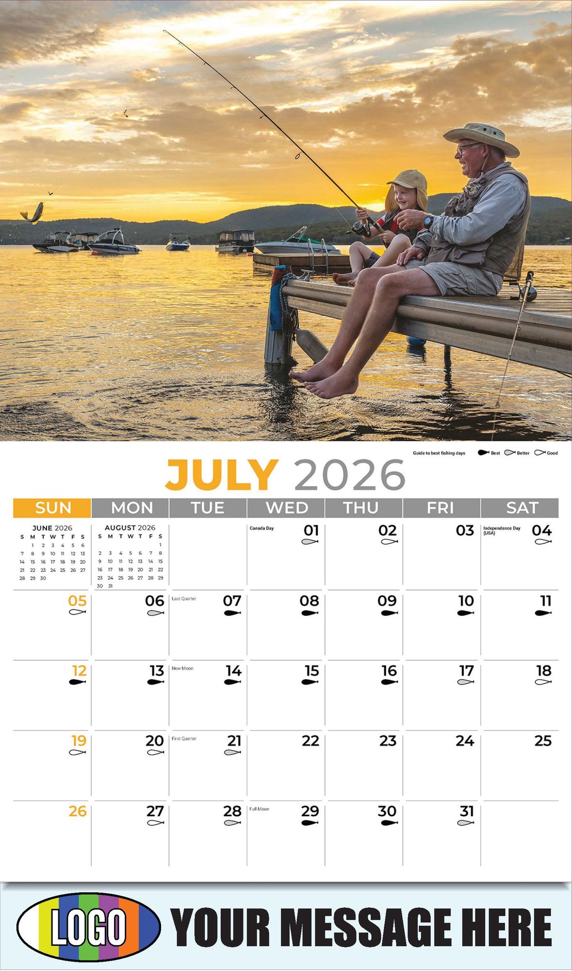 2026 Fishing and Hunting Business Promotional Calendar