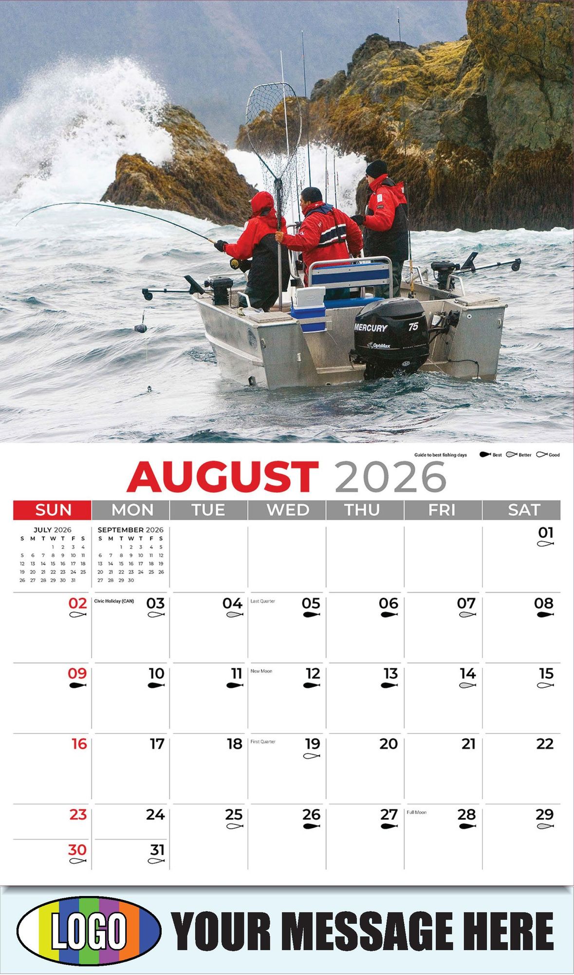 2026 Fishing and Hunting Business Promotional Calendar