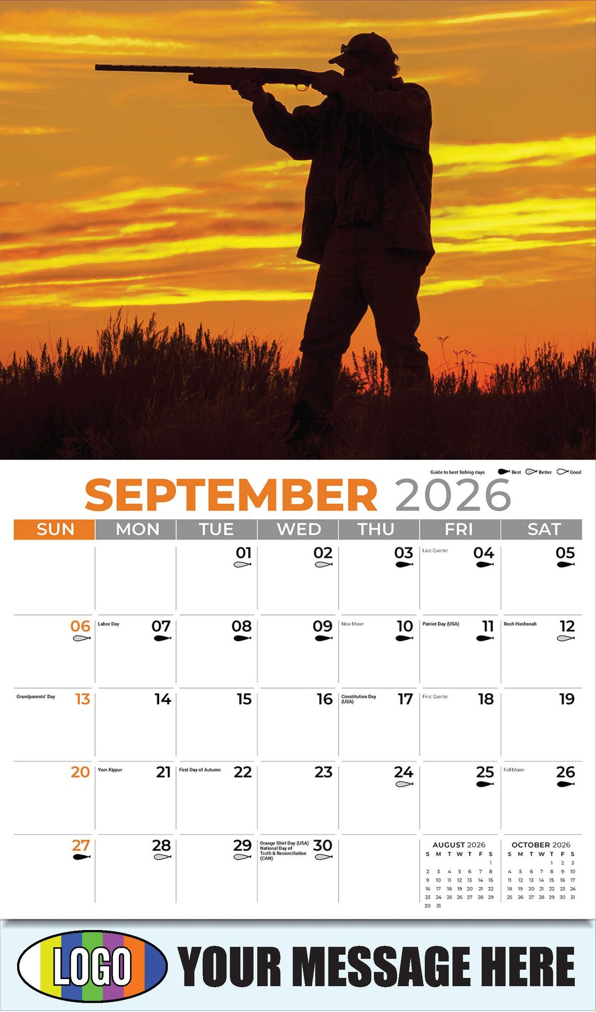 2026 Fishing and Hunting Business Promotional Calendar