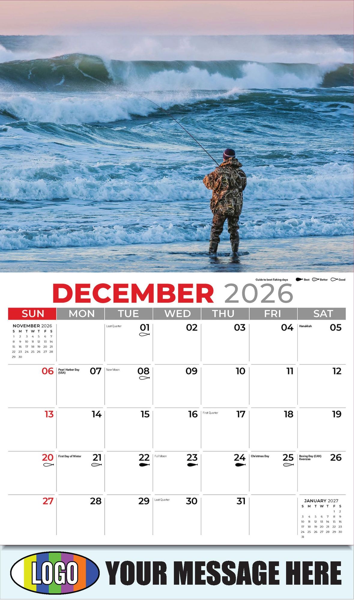 2026 Fishing and Hunting Business Promotional Calendar