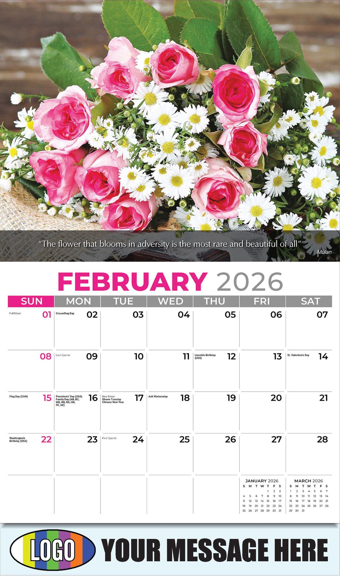 2026 Flowers and Gardens Business Promotional Calendar
