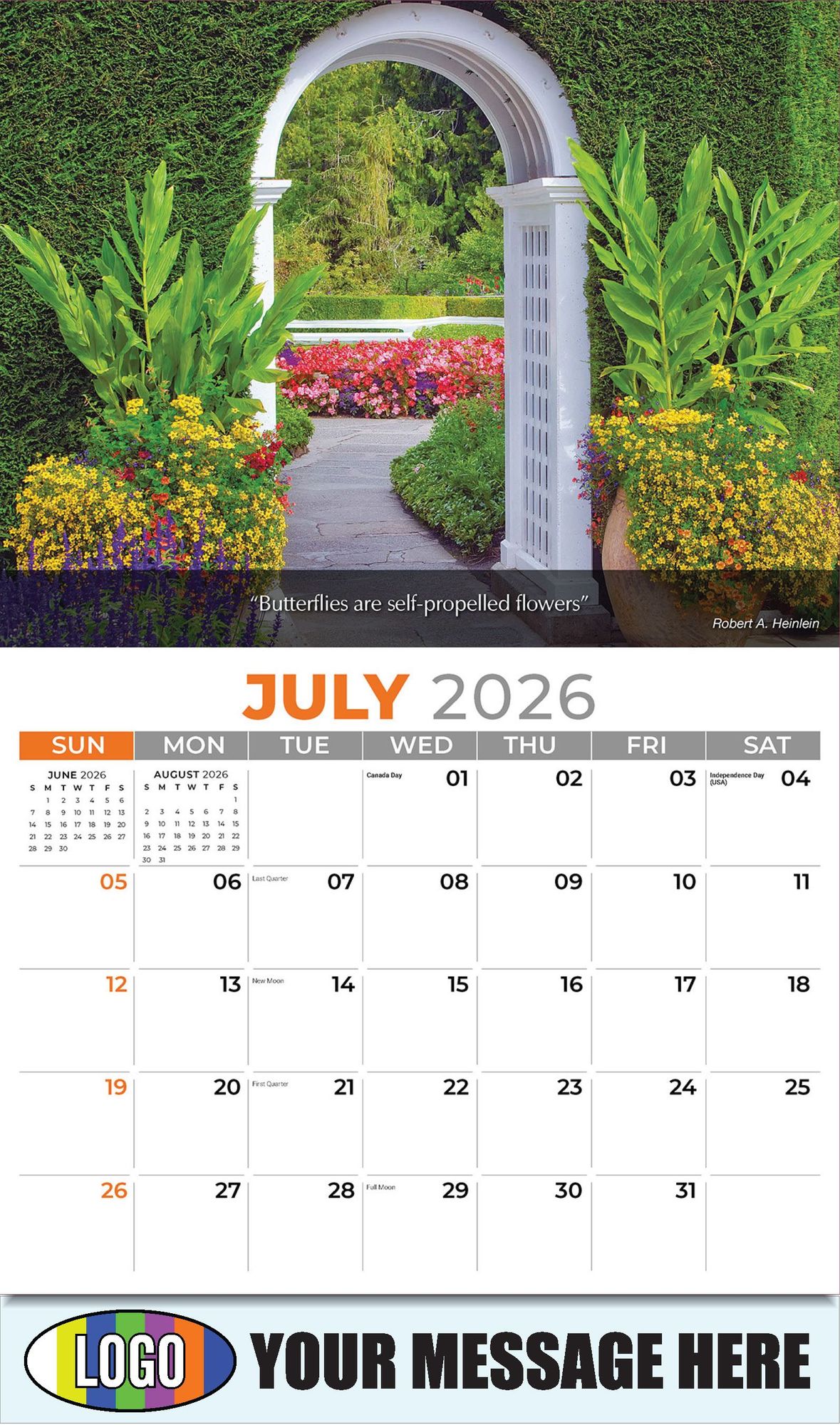 2026 Flowers and Gardens Business Promotional Calendar
