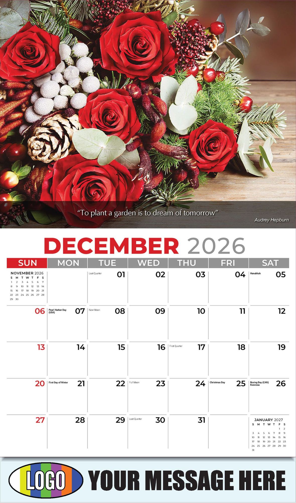 2026 Flowers and Gardens Business Promotional Calendar