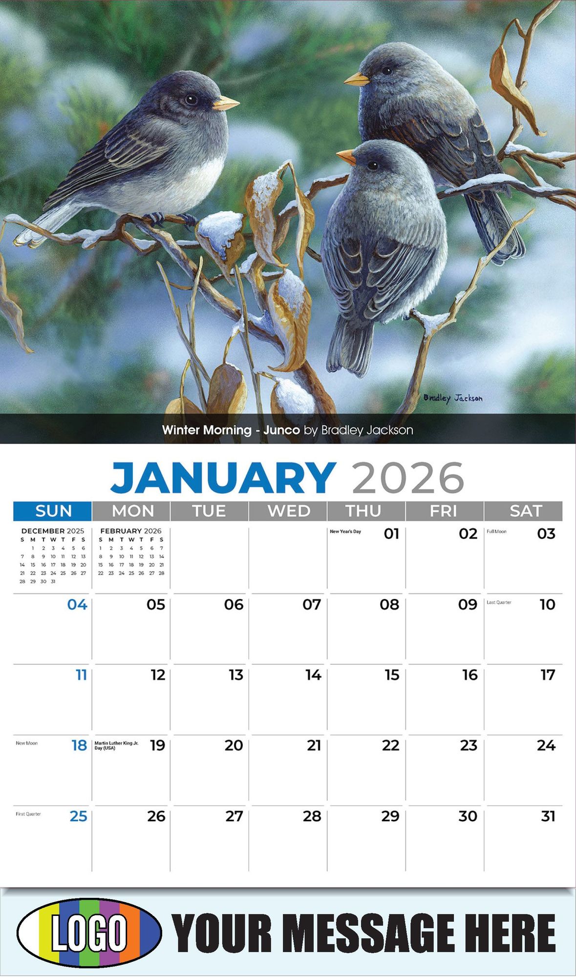 2026 Garden Birds Business Promotional Calendar