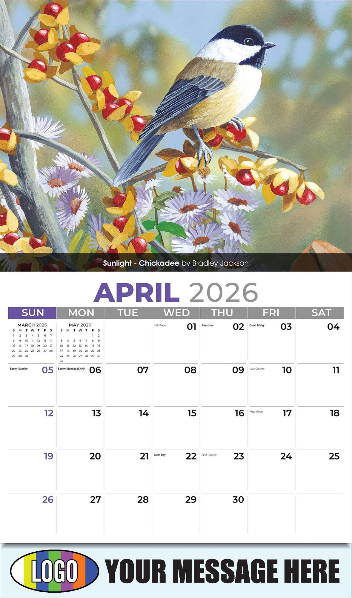 2026 Garden Birds Business Promotional Calendar