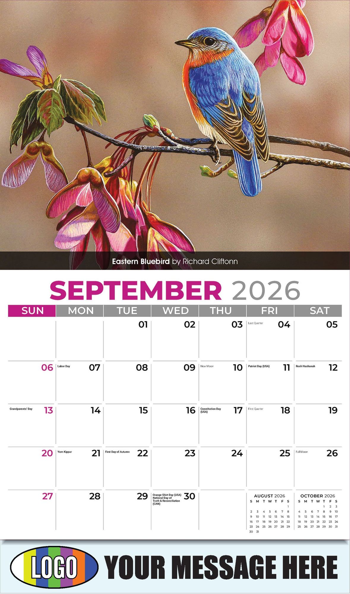 2026 Garden Birds Business Promotional Calendar