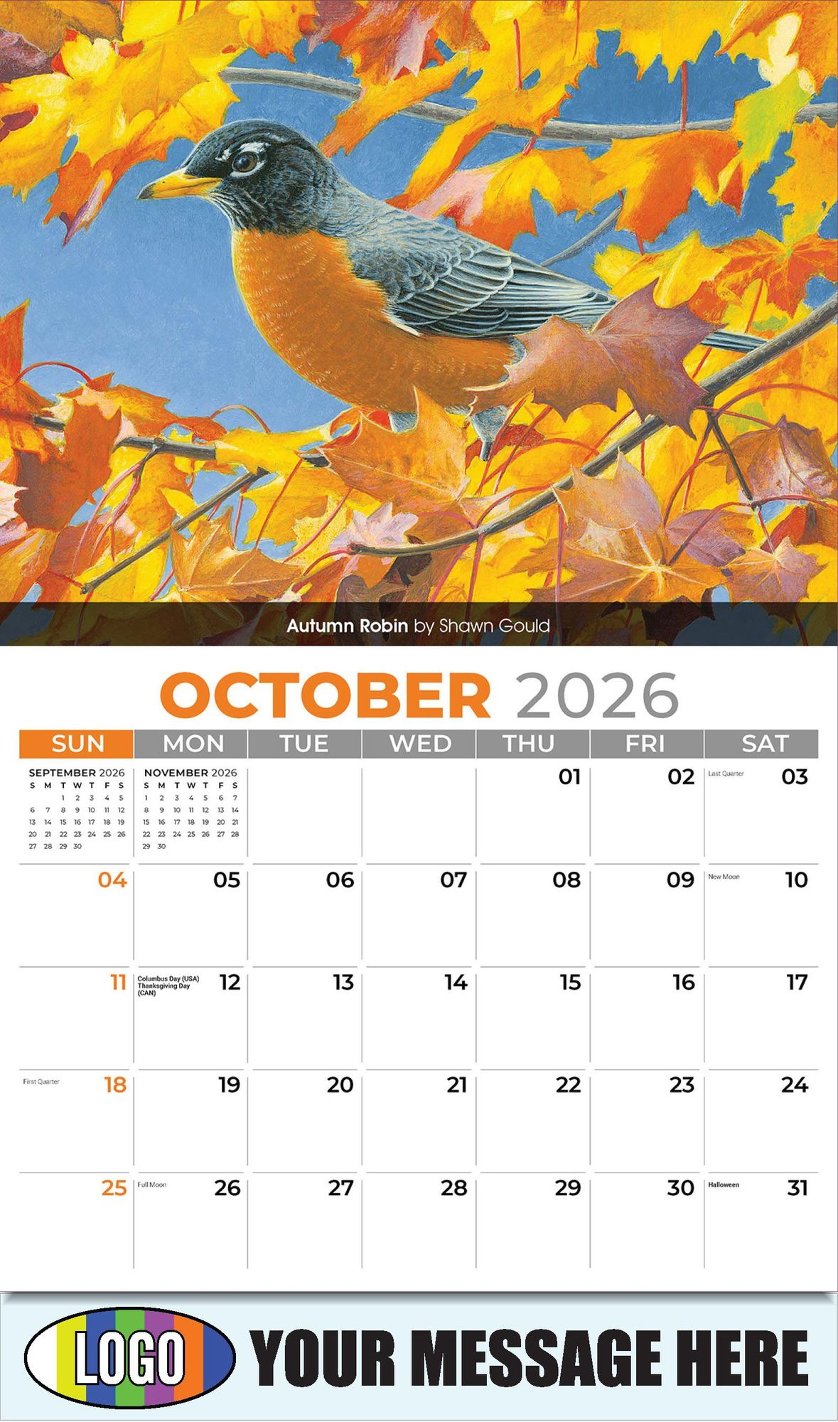 2026 Garden Birds Business Promotional Calendar