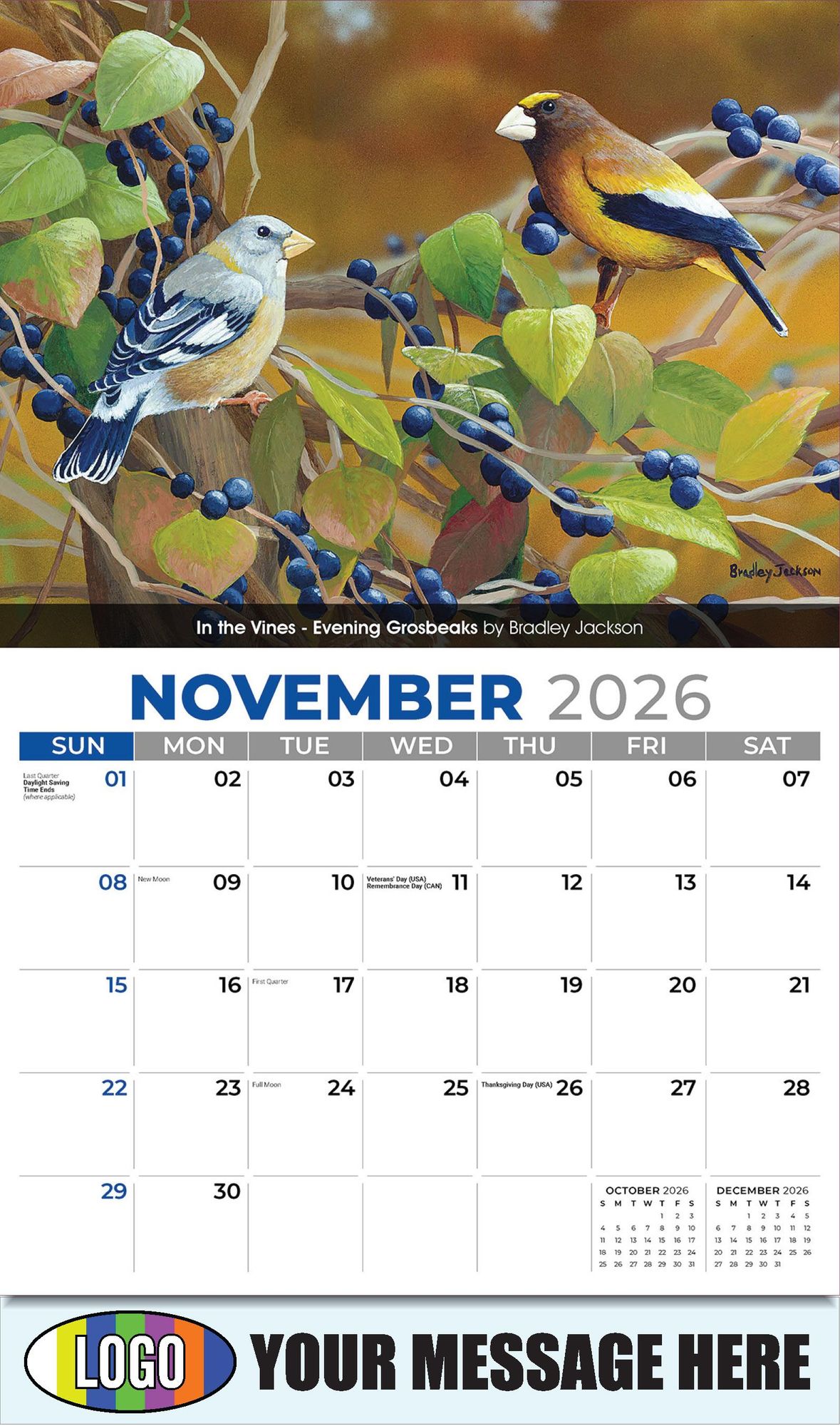 2026 Garden Birds Business Promotional Calendar