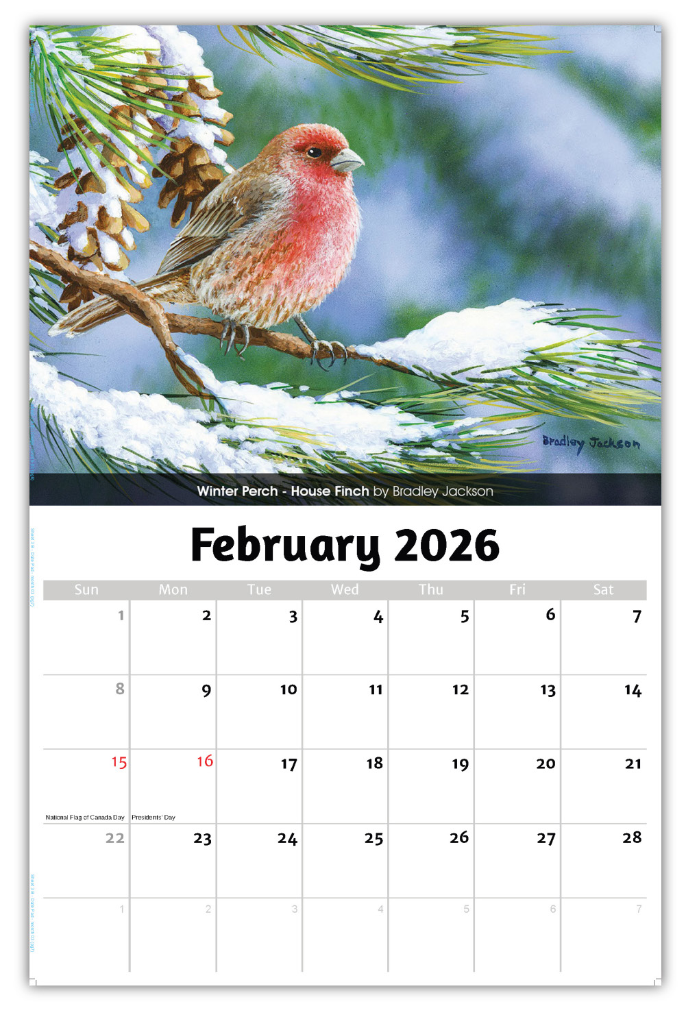 2026 Garden Birds wall calendar