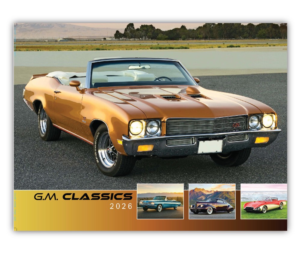2026 Classic GM Cars wall calendar