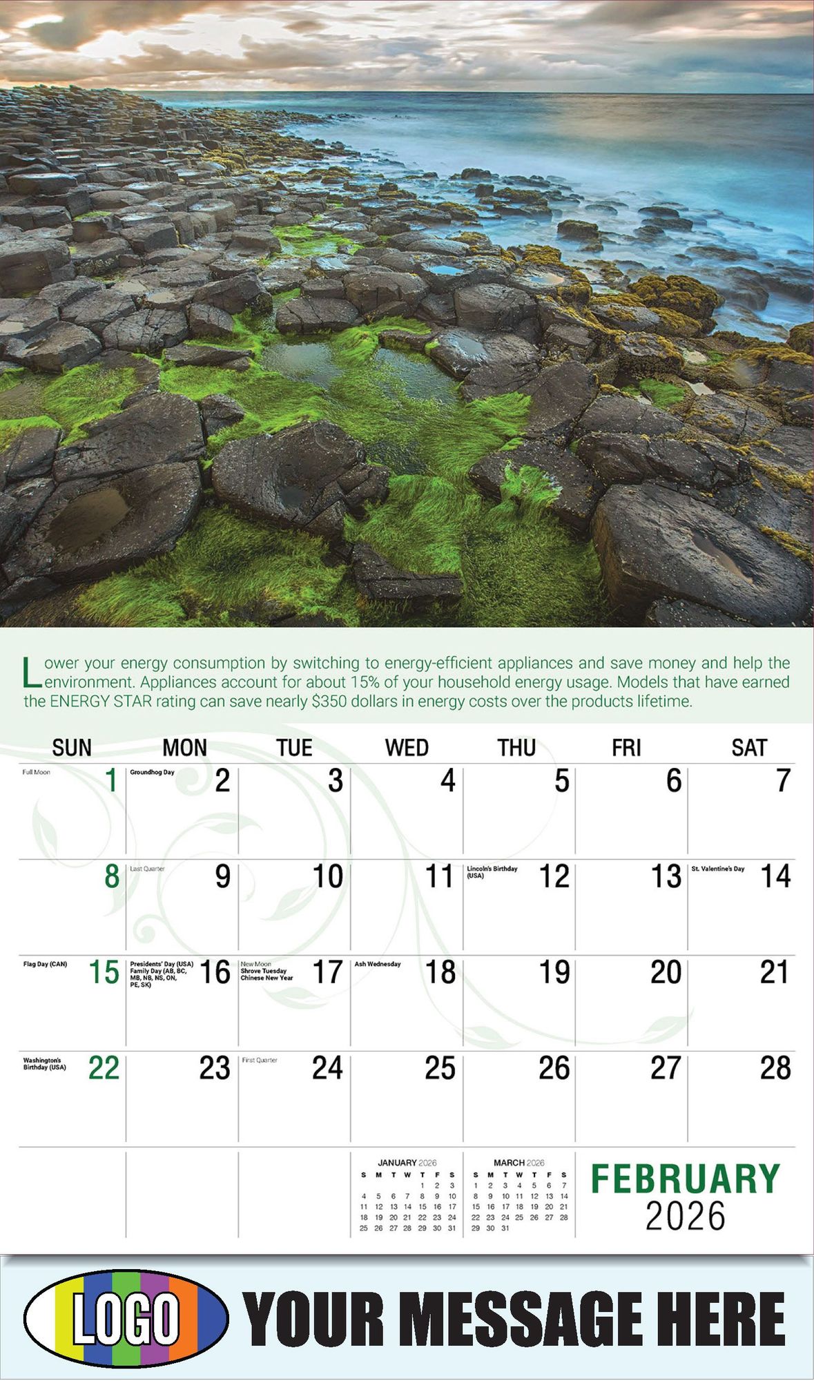 2026 Go Green Business Promotional Calendar