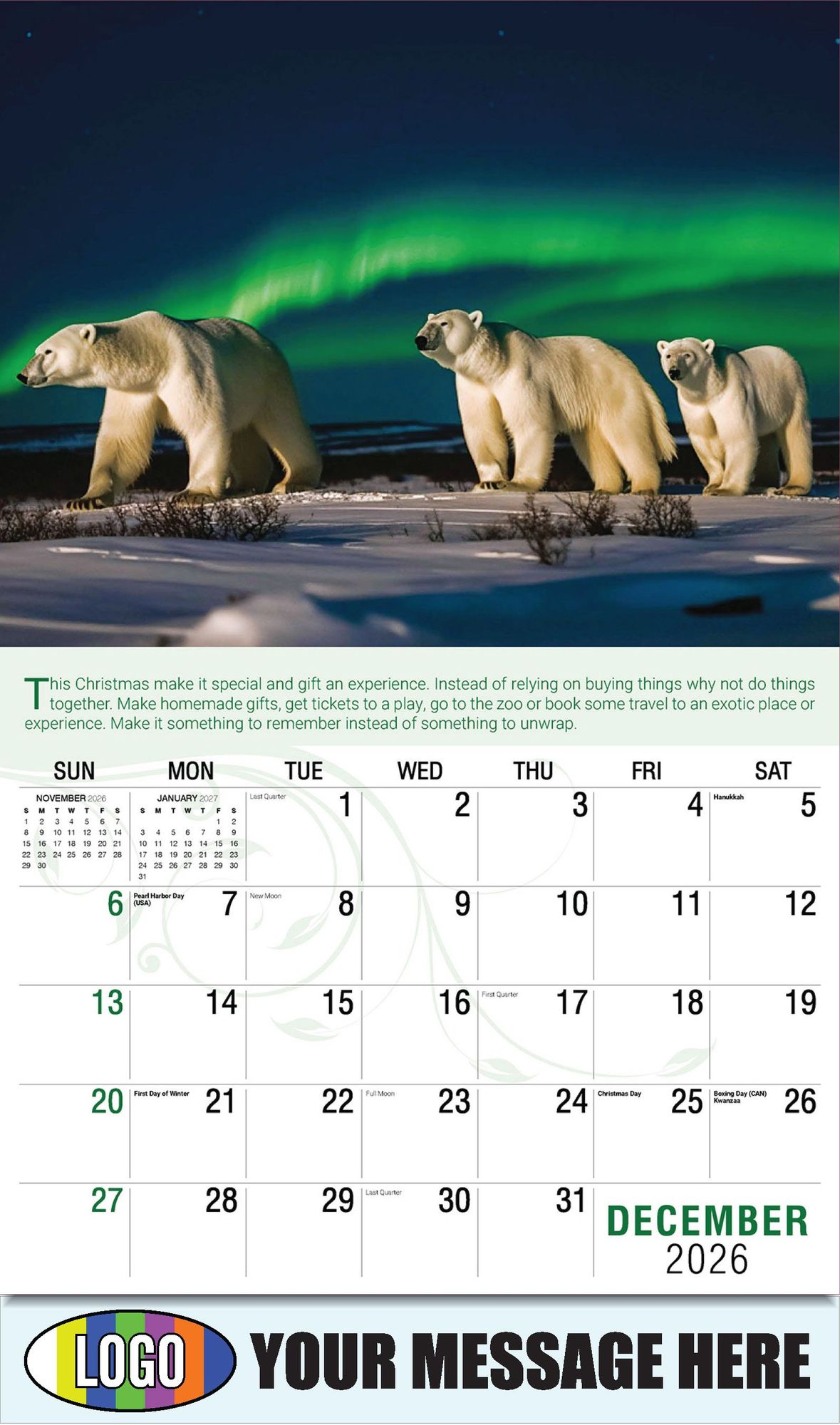 2026 Go Green Business Promotional Calendar