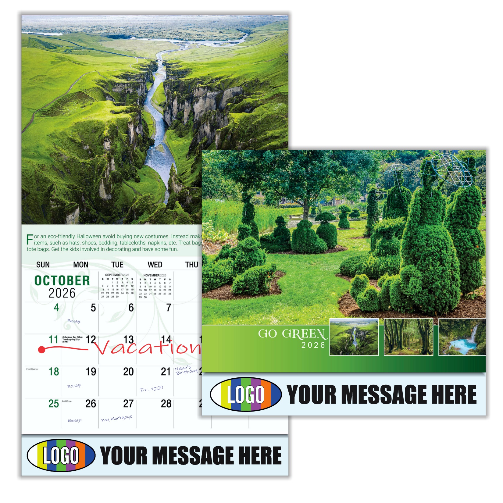 2026 Go Green Business Promotional Calendar