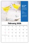 2026 Happy Hour Cocktails wall calendar