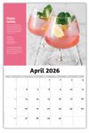 2026 Happy Hour Cocktails wall calendar