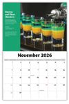 2026 Happy Hour Cocktails wall calendar