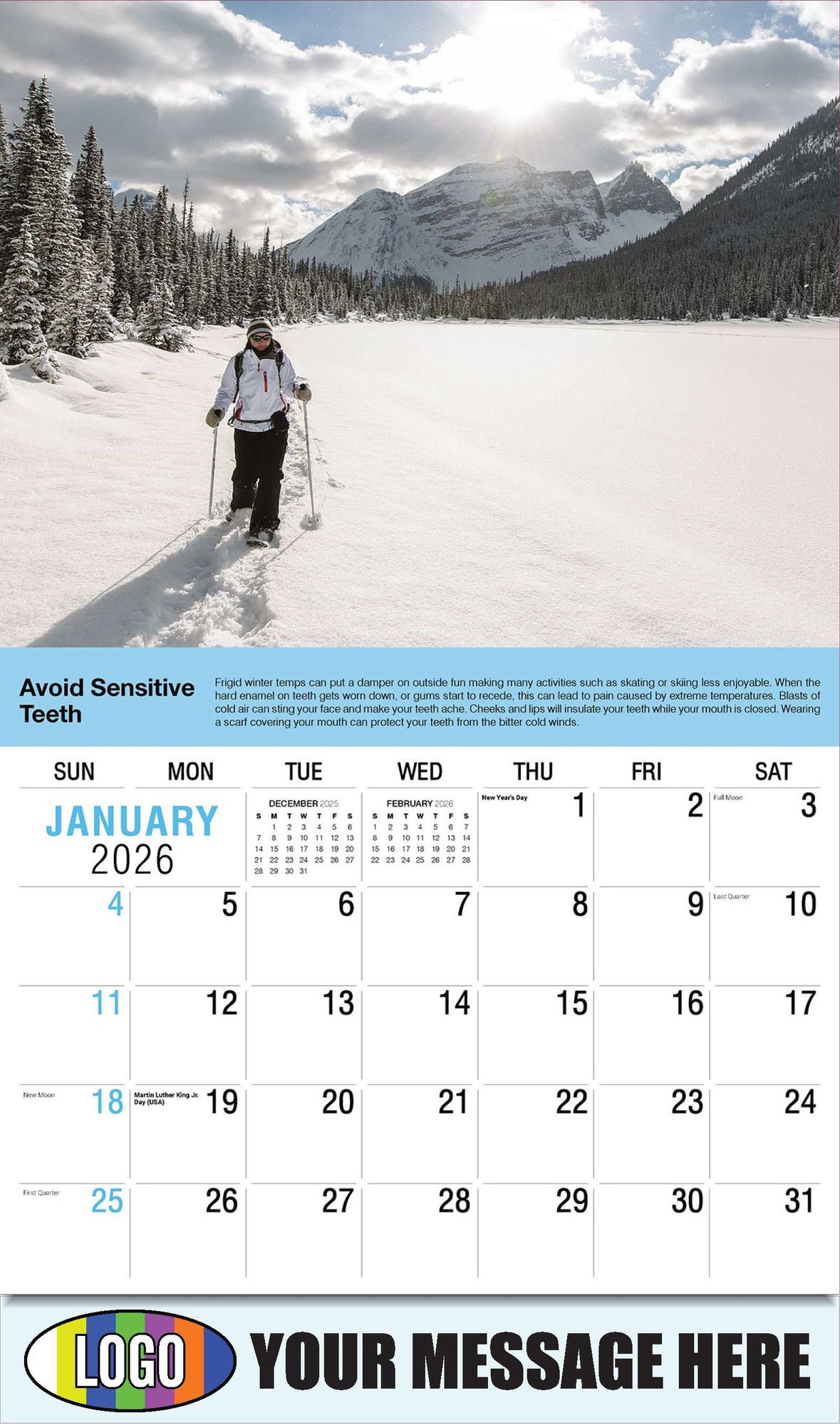 2026 Health Tips Business Promotional Calendar