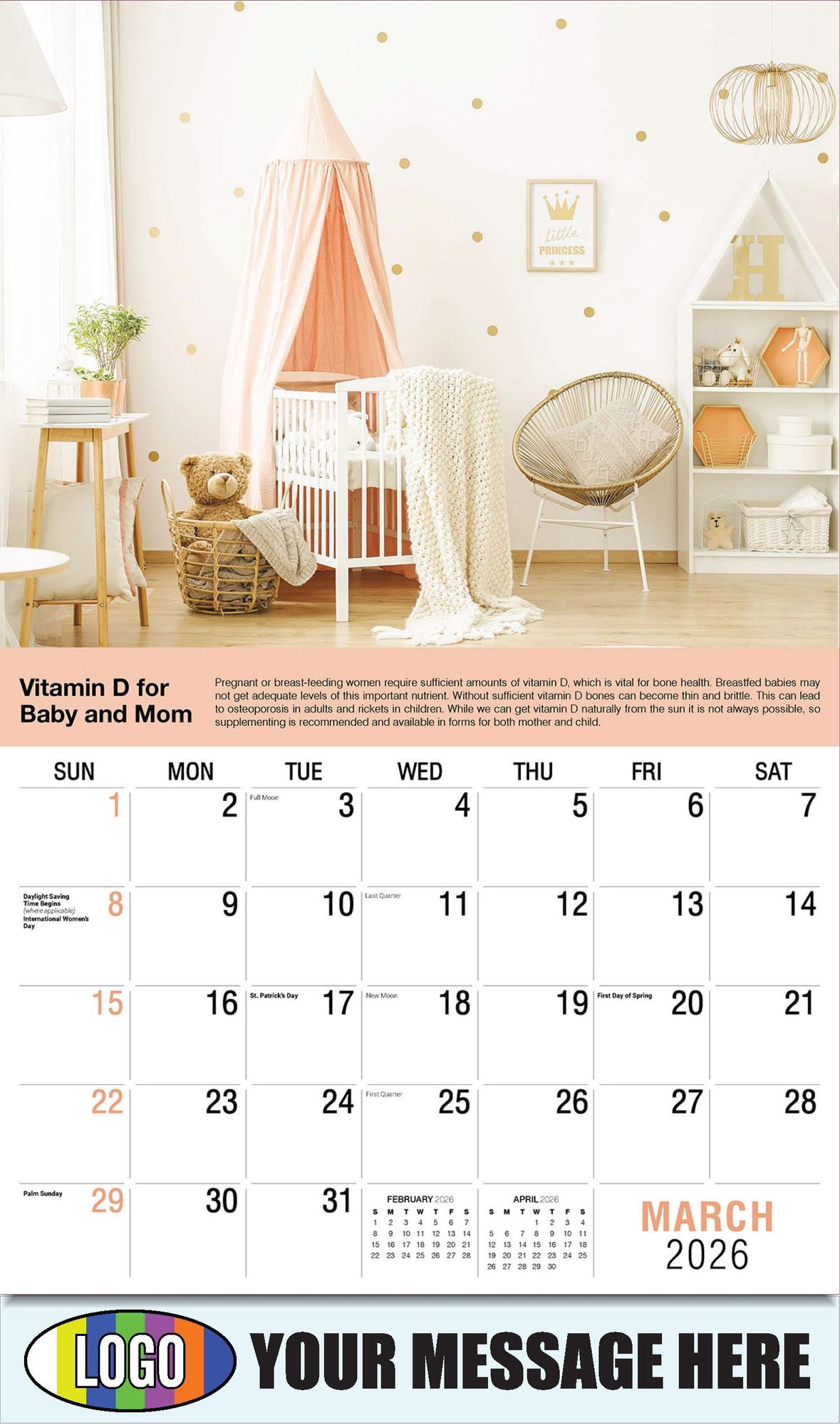 2026 Health Tips Business Promotional Calendar
