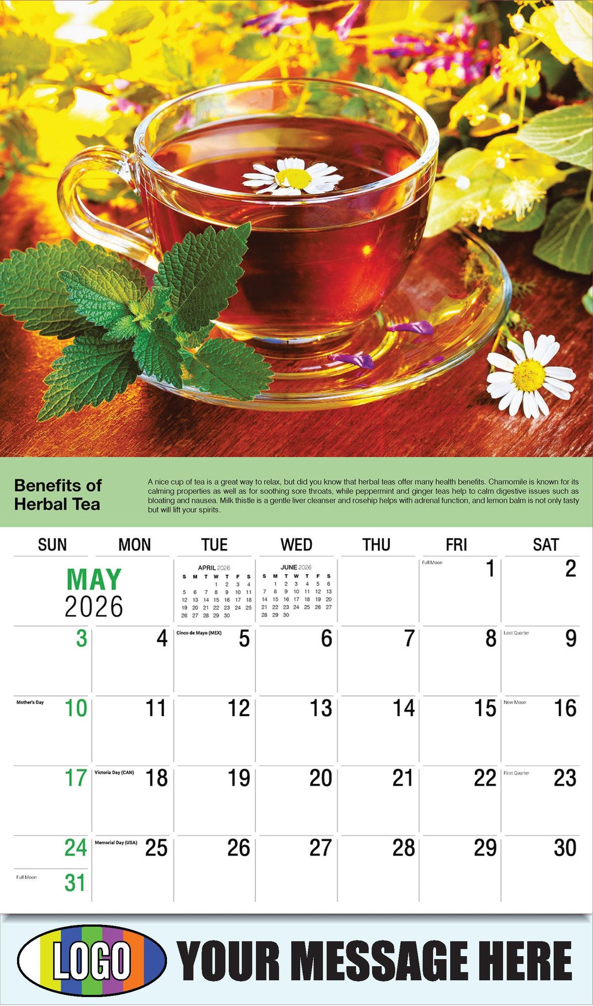 2026 Health Tips Business Promotional Calendar