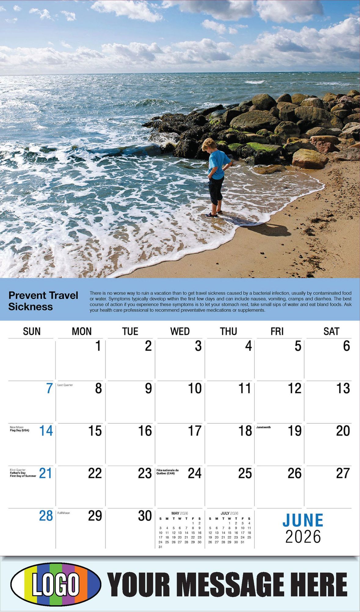 2026 Health Tips Business Promotional Calendar
