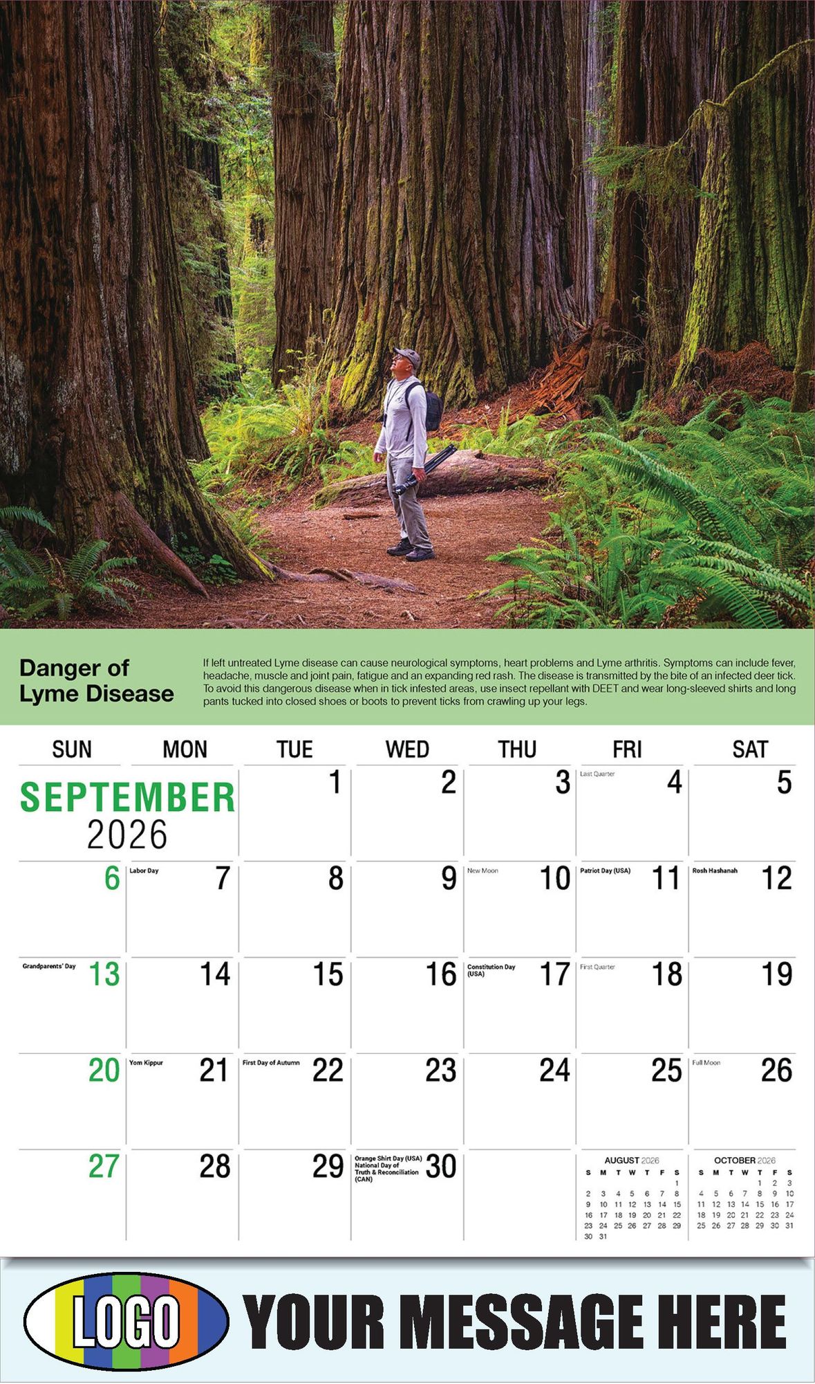 2026 Health Tips Business Promotional Calendar