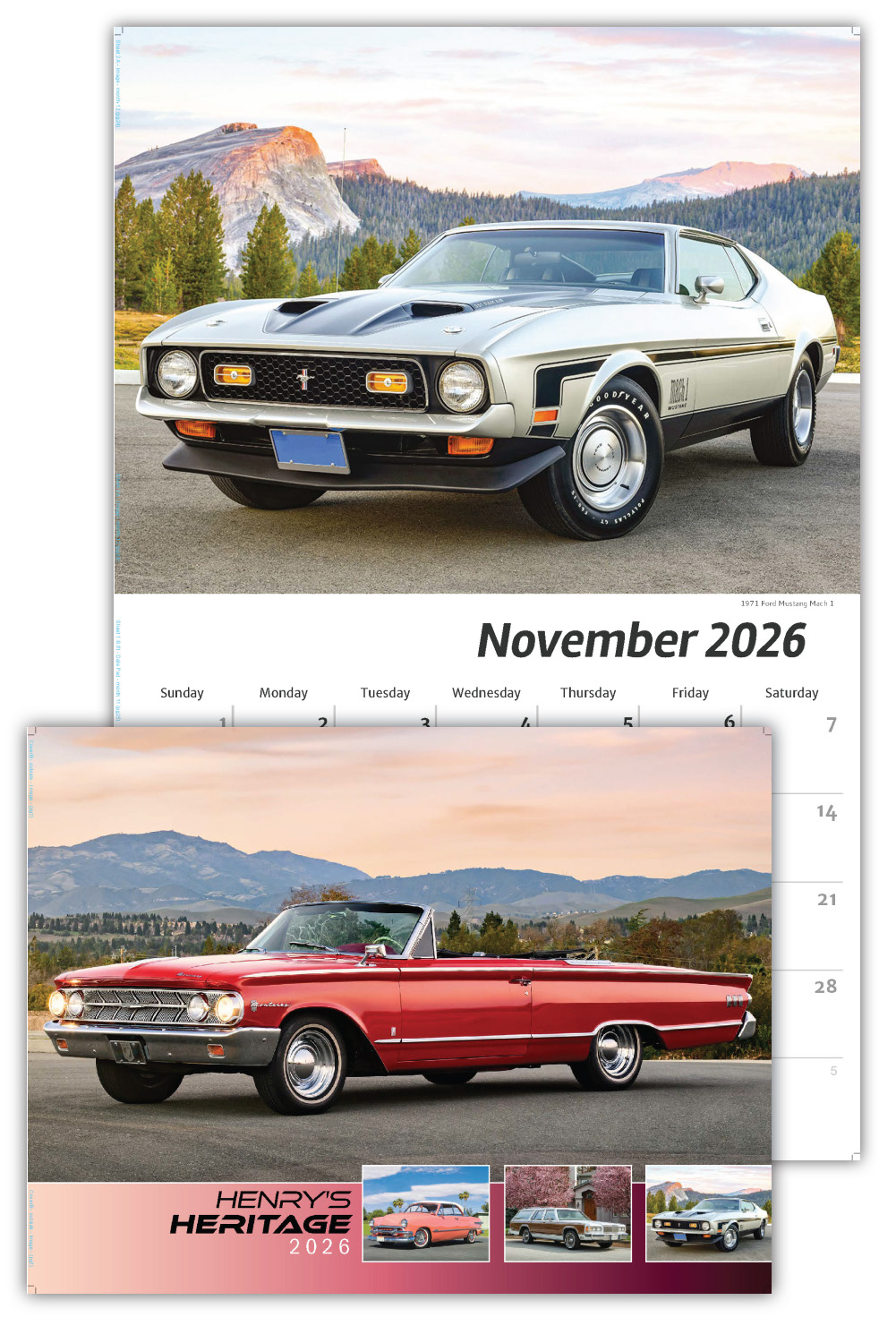 2026 Henry's Heritage - FORD cars wall calendar