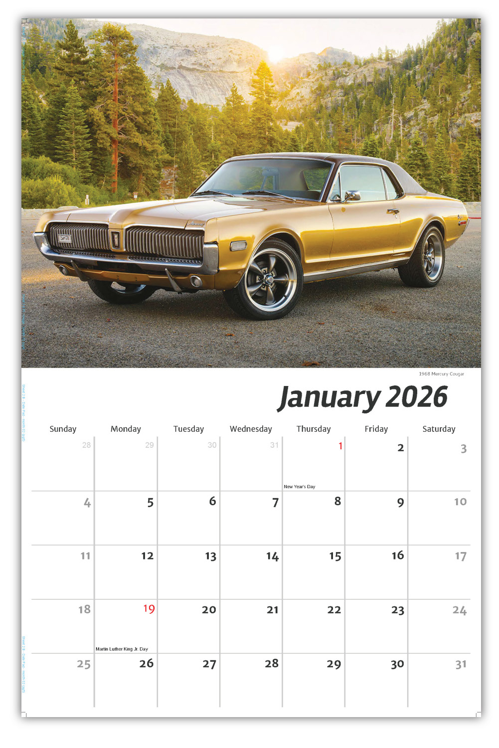 2026 Henry's Heritage - FORD cars wall calendar
