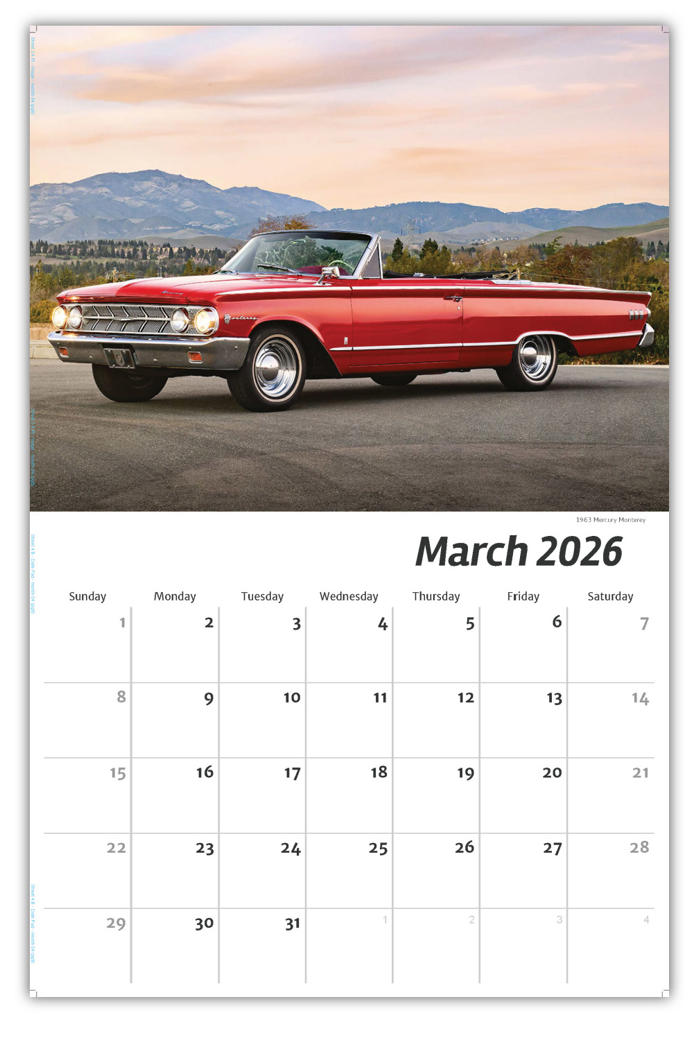 2026 Henry's Heritage - FORD cars wall calendar