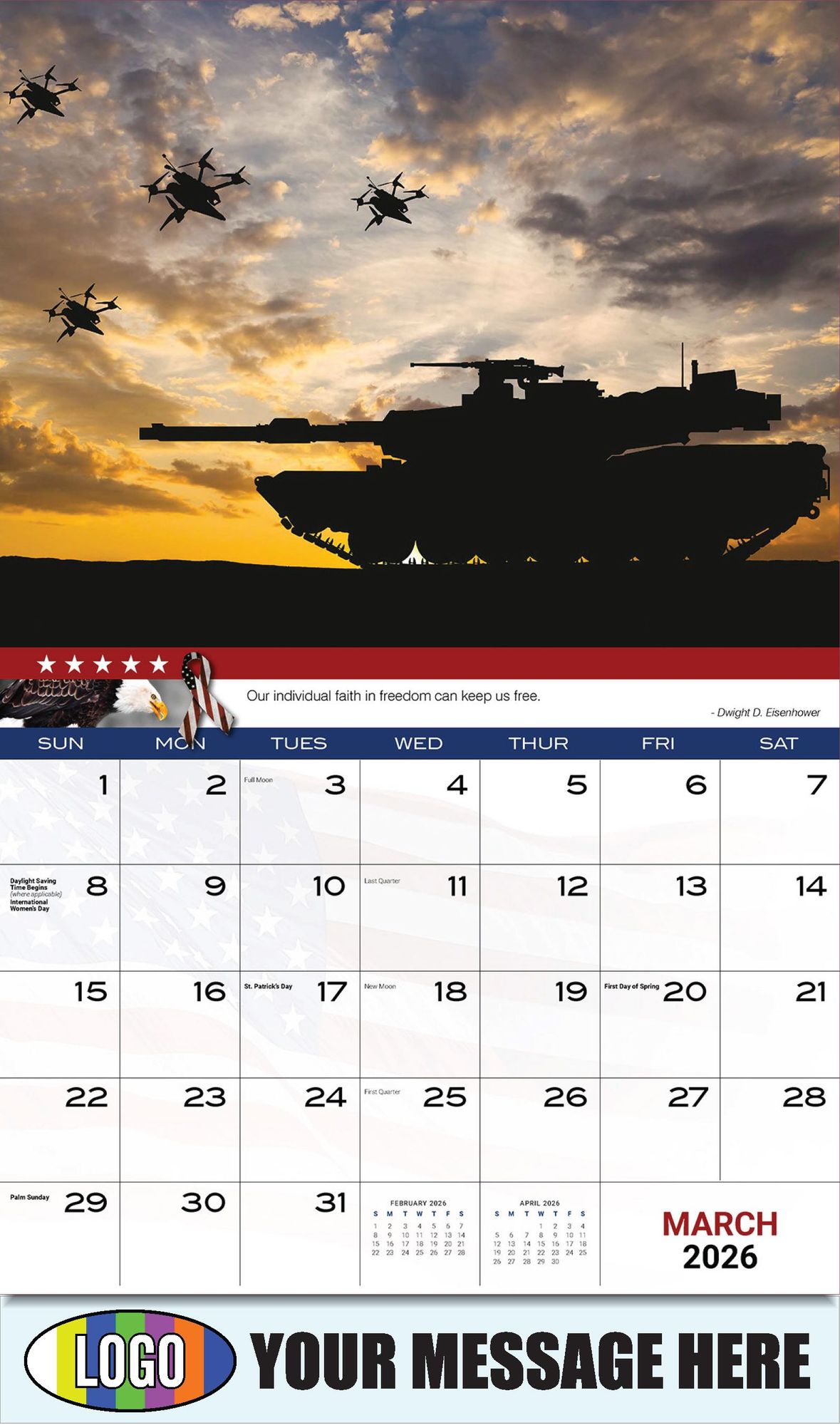 2026 Home of the Brave Business Promotional Calendar