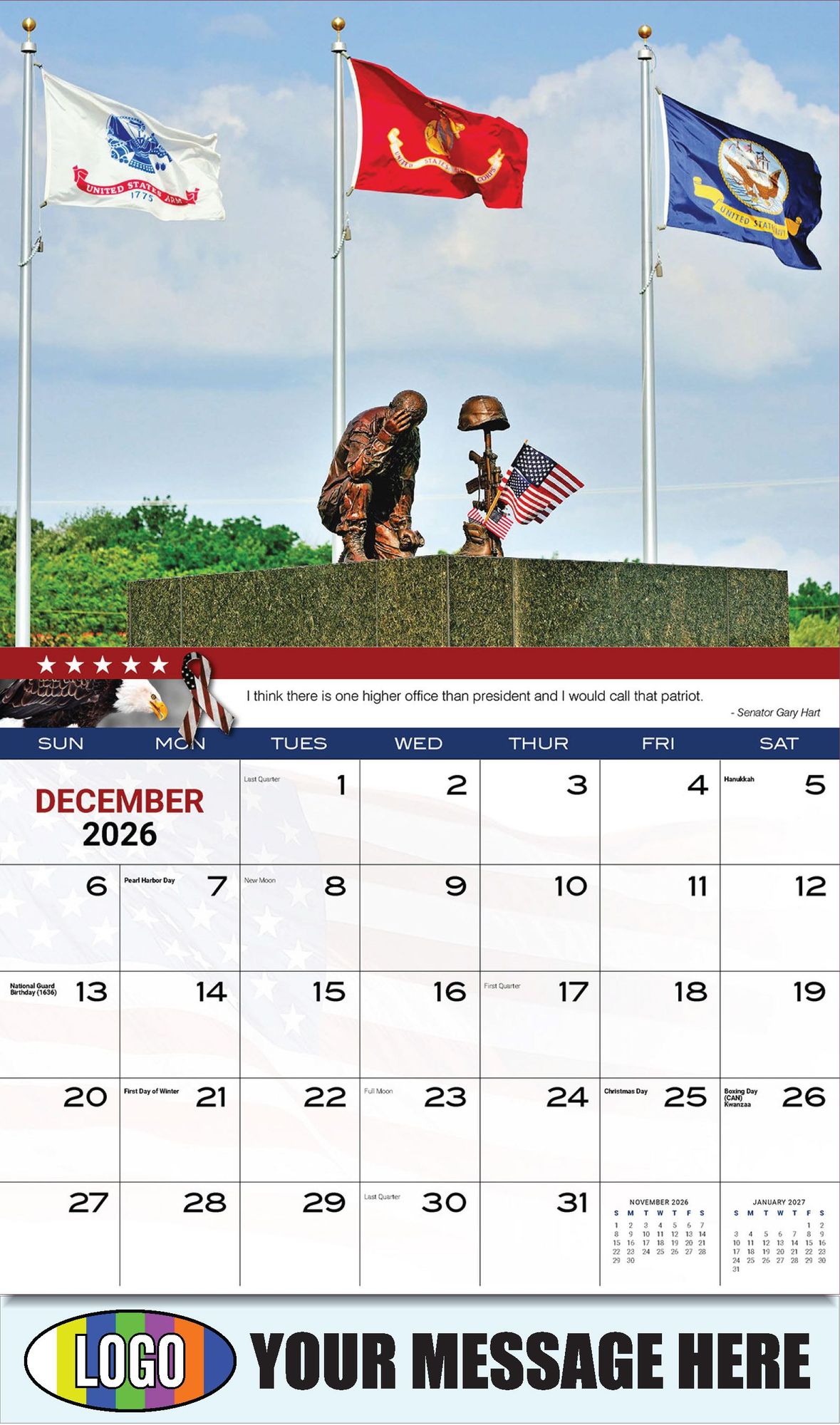 2026 Home of the Brave Business Promotional Calendar