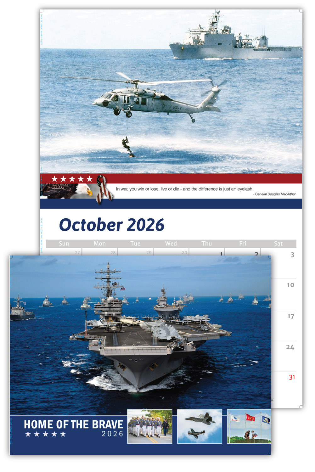 2026 Home of the Brave wall calendar