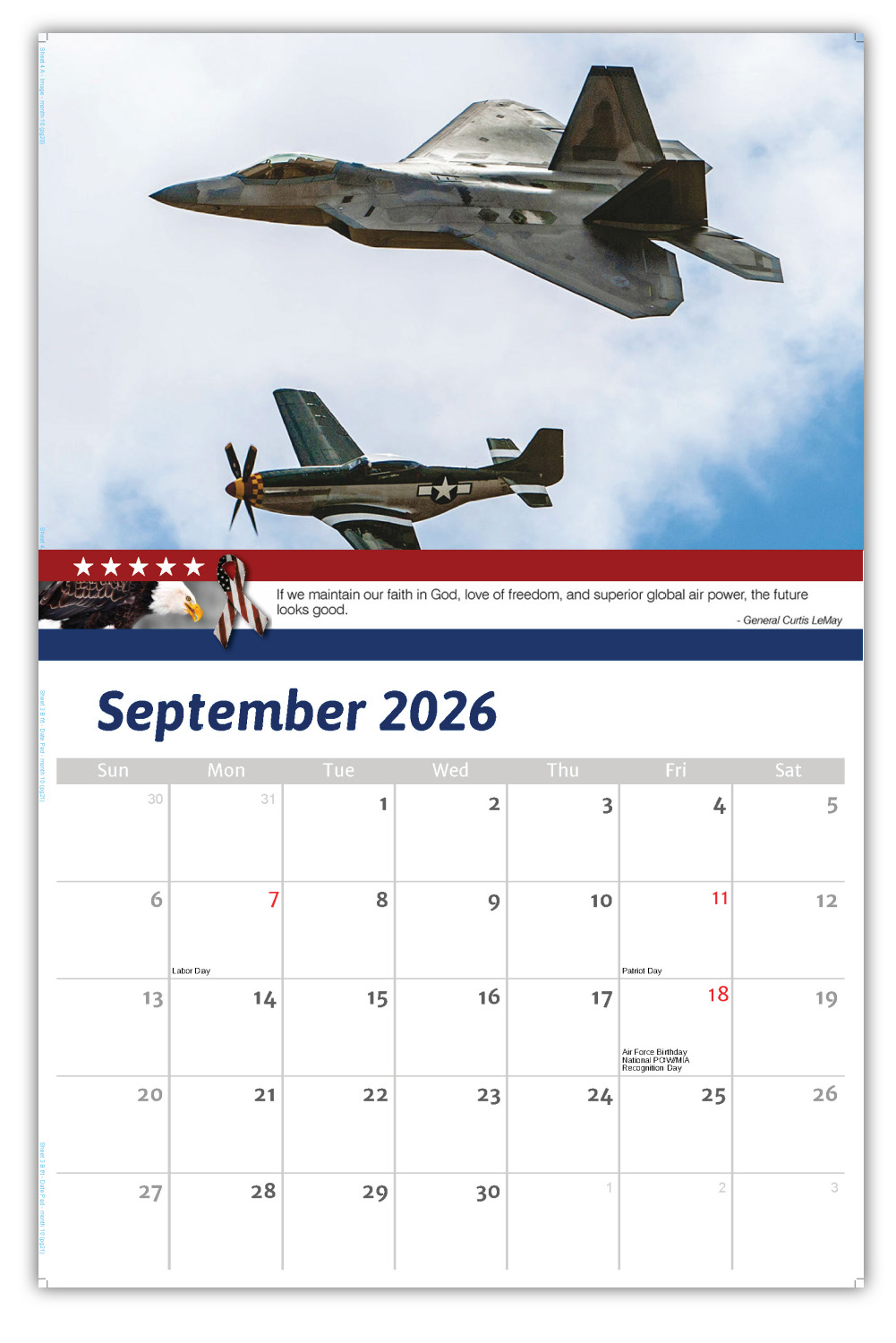 2026 Home of the Brave wall calendar