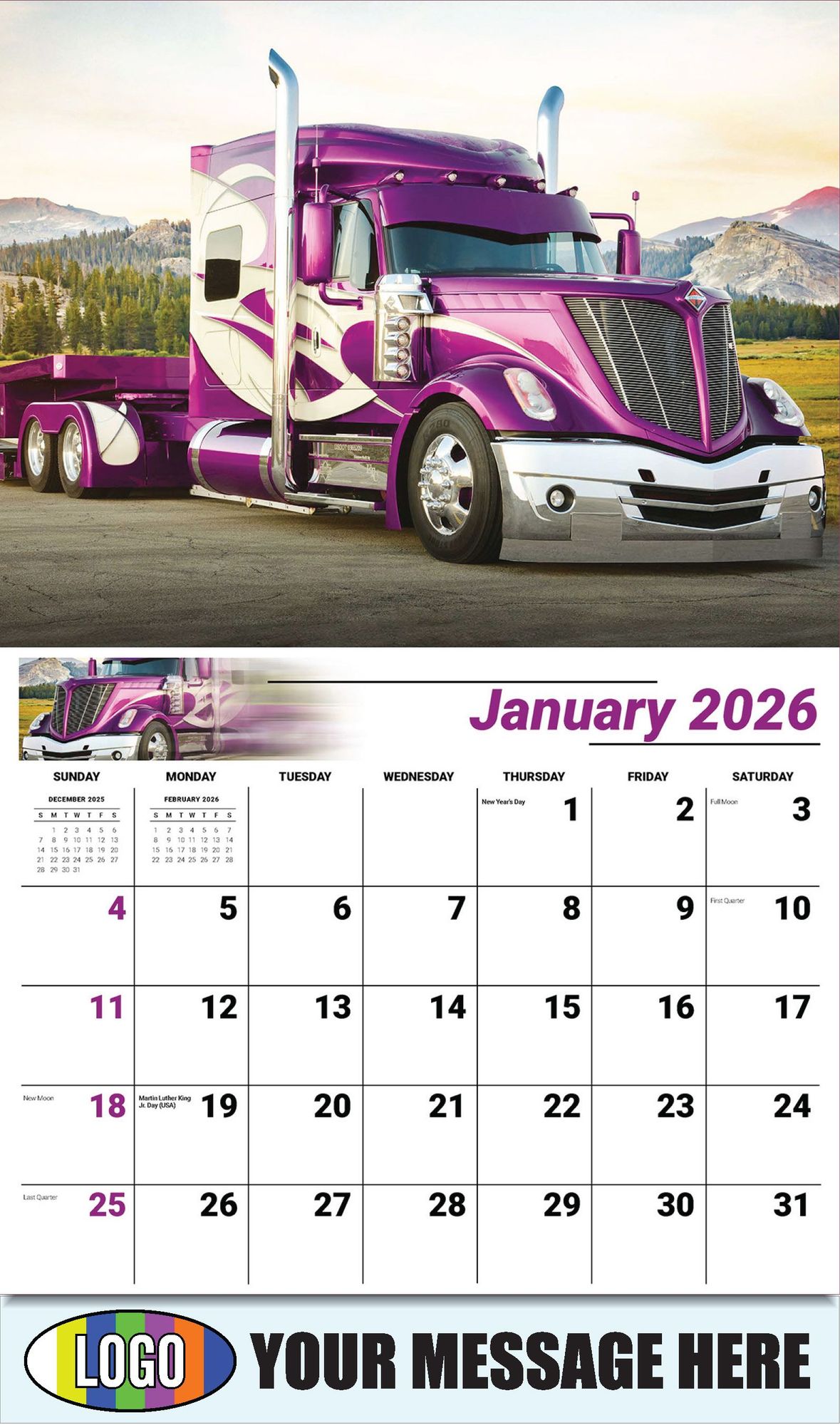 2026 Kings of the Road Business Promotional Calendar