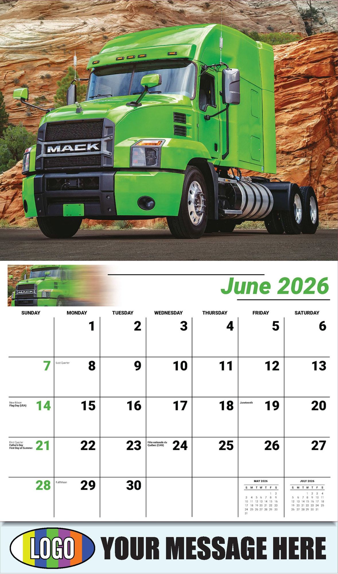 2026 Kings of the Road Business Promotional Calendar