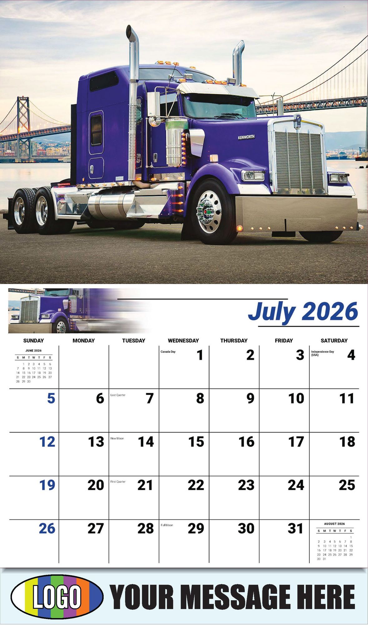 2026 Kings of the Road Business Promotional Calendar