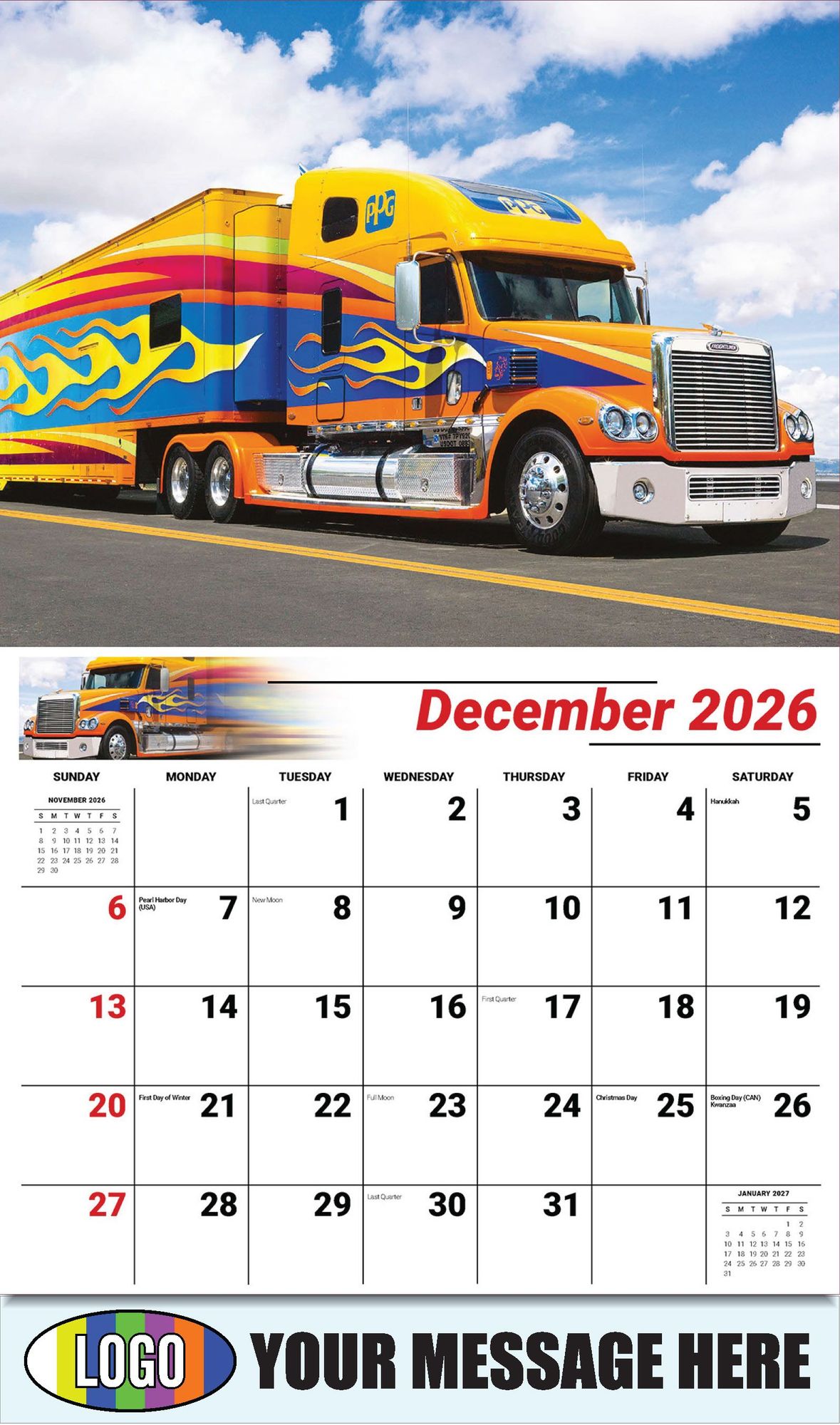 2026 Kings of the Road Business Promotional Calendar