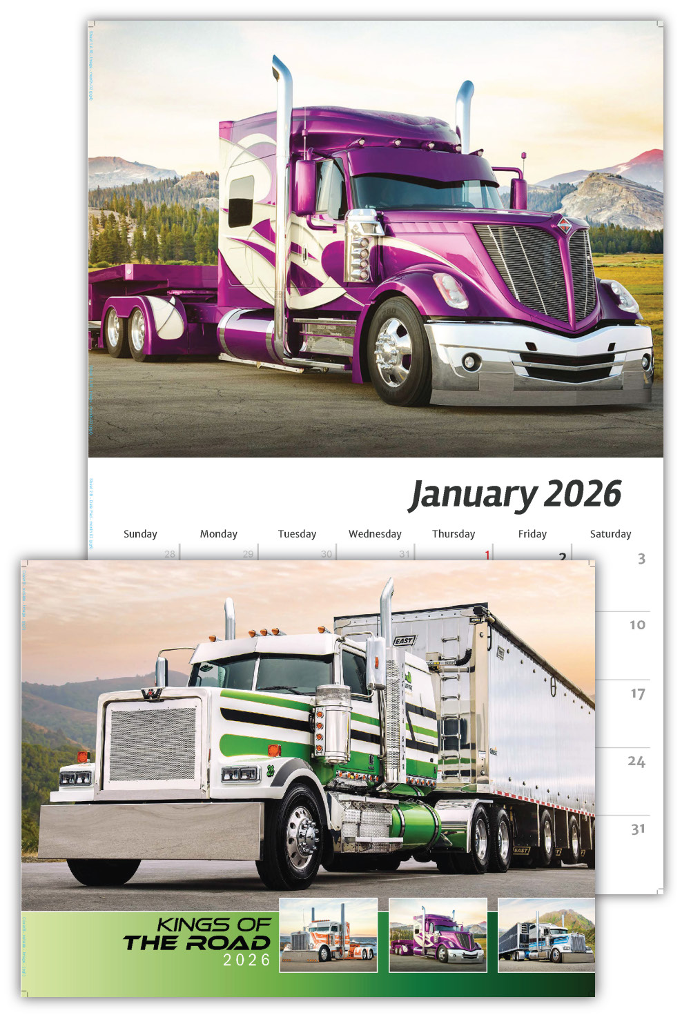 2026 Kings of the Road wall calendar