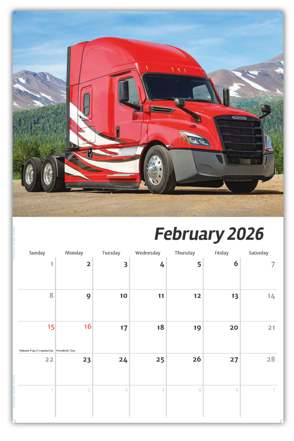 2026 Kings of the Road wall calendar